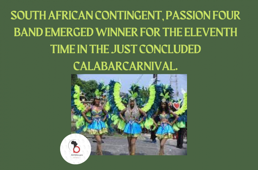  SOUTH AFRICAN CONTINGENT, PASSION FOUR BAND EMERGED WINNER FOR THE ELEVENTH TIME IN THE JUST CONCLUD …