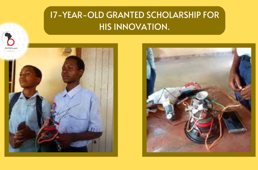  17-YEAR-OLD GRANTED  SCHOLARSHIP FOR HIS INNOVATION.